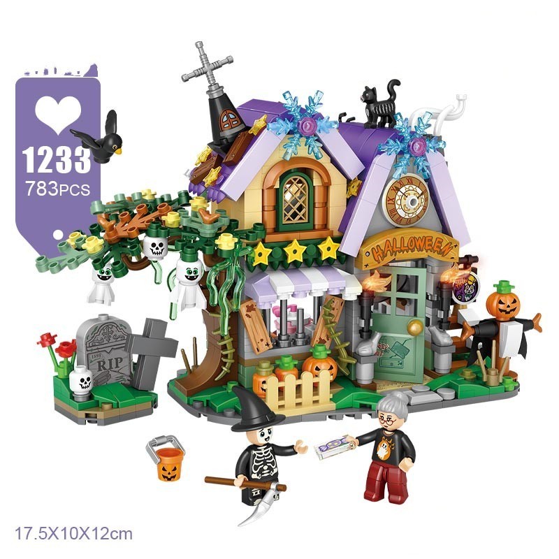 Mini blocs de construction de particules, jouets d'Halloween