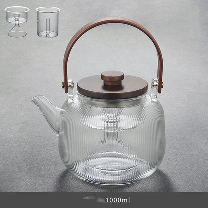 Enamel Household Steaming And Boiling Dual-purpose Glass Teapot