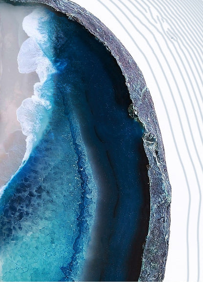 Librairie en cristal de pierre originale d'agate naturelle de luxe légère