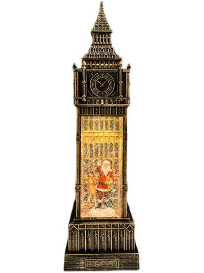 Navidad Anciano Muñeco De Nieve Decoraciones Big Ben Adornos Retro