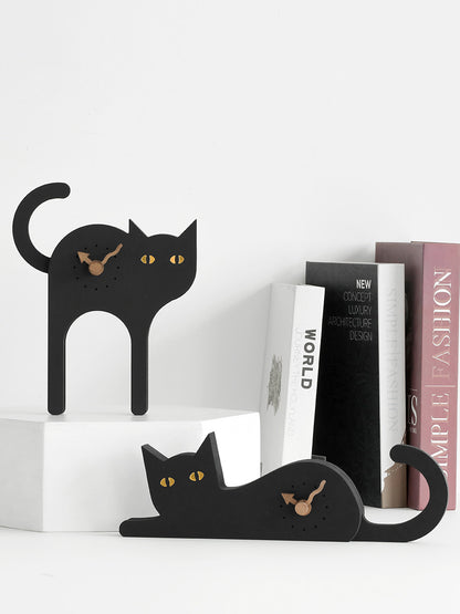 Cat Pendulum Clock Desktop Clock Table Clock Simple Japanese Style