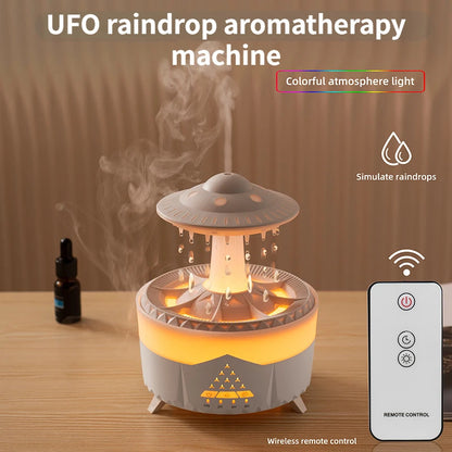 Nuevo humidificador de gota de lluvia UFO, humidificador de aire con forma de gota de agua, aceites esenciales de aromaterapia USB, difusor de aire aromático, generador de niebla para el hogar, decoración del hogar