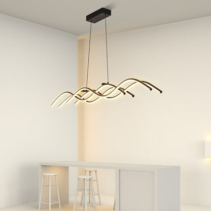 Los candelabros LED en los restaurantes son modernos, minimalistas, creativos y elegantes