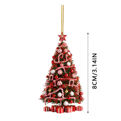 Christmas Tree Pendant Holiday Decoration Acrylic Flat Decorations