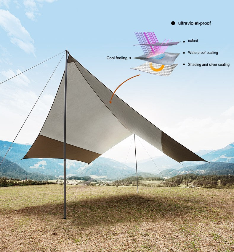 Abri anti-pluie pour pique-nique et protection solaire pour tente de camping