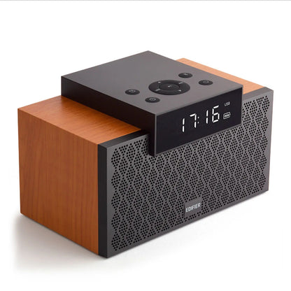 M260 Altavoz Bluetooth inalámbrico Reloj despertador inteligente Hogar de madera