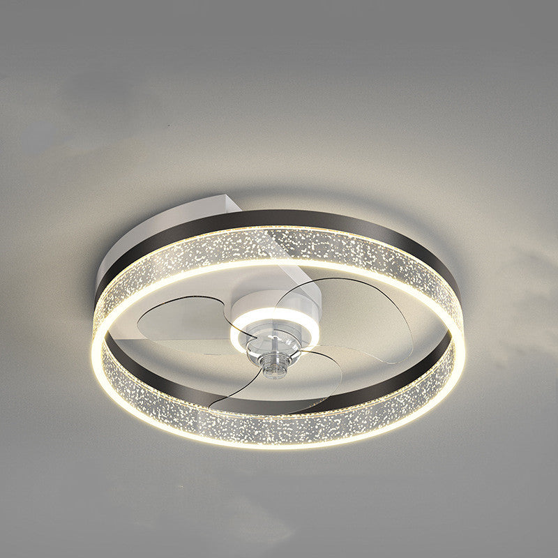 Fan Light In Simple Living Room Of Low Floor