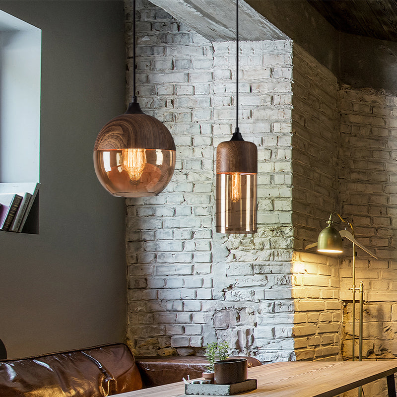 Lustre en verre à trois têtes créatif de personnalité de bar d'art