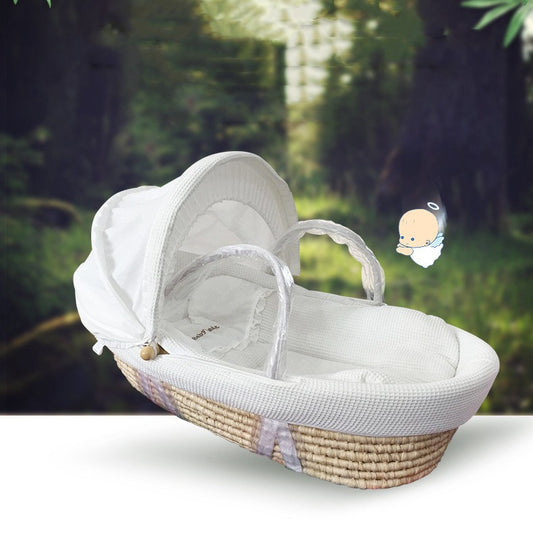 Basket Portable Straw Woven Portable