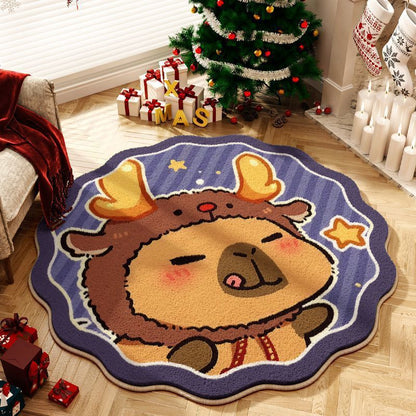 Round Kappabala Christmas Carpet Home Cashmere-like