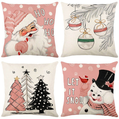 Home Decoration Christmas Pillow Cover Four-piece Set