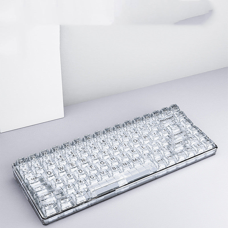 Teclado mecánico trimodo inalámbrico Bluetooth transparente