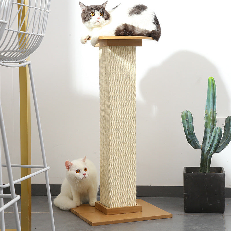 Jouets de planche à gratter pour chat en forme de colonne romaine en sisal