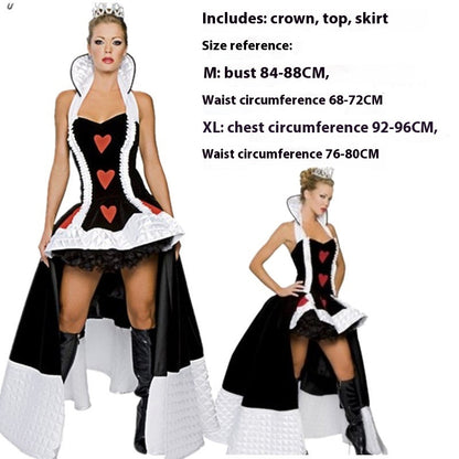 Robe d'uniforme de jeu Tenue de princesse et de reine Vêtements de fête de cosplay d'Halloween