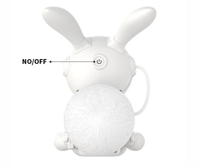 Chambre chevet lune lapin ciel étoilé Projection petite lampe de nuit