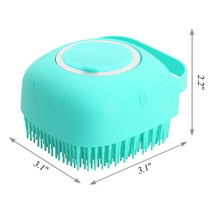 Brosse de Massage pour shampoing pour chien et chat, peigne de Massage, épurateur de toilettage, brosse de douche pour le bain, poils courts, brosses en Silicone souple