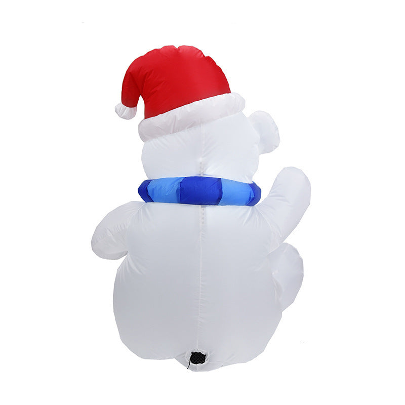 Christmas Inflatable Dog 1.2m Christmas Bear Lighting Decoration