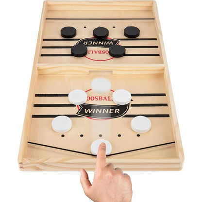 Jeu de rondelle de fronde rapide, jeu de hockey en bois, table de super baby-foot, jeu de fronde gagnant d'interaction parent-enfant de combat de bureau, jouets de jeu familial pour adultes et enfants