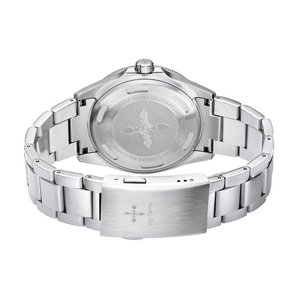 Reloj GMT luminoso resistente al agua con cristal de zafiro y acero inoxidable para hombre