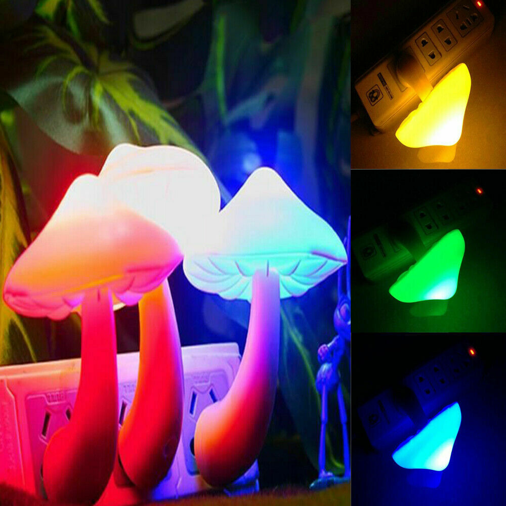 Lumières LED en forme de champignon avec capteurs automatiques, lampes de décoration intérieure