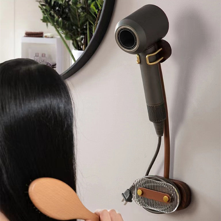 Hair Dryer Shelf Wall Hanging Bracket Storage Hanger Without Punching