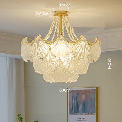 Luxury Pearl Shell Glass Living Room Pendant Lamp