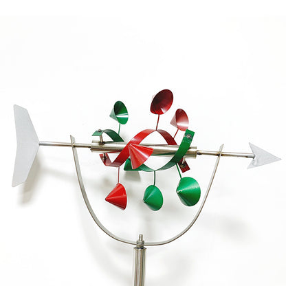 Christmas Decorations 360-degree Rotating Color Weather Vane Pure Stainless Steel