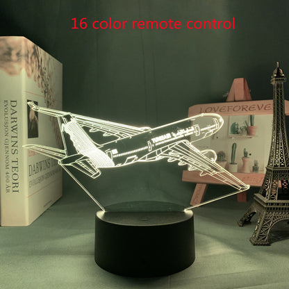 Lámpara 3d personalizada, holograma de avión, luz nocturna para bebé, luz nocturna personalizada con nombre, decoración para dormitorio infantil, luz de noche Led 3d