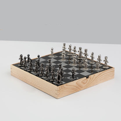 Living Room Tabletop Chessboard Natural Wood Color