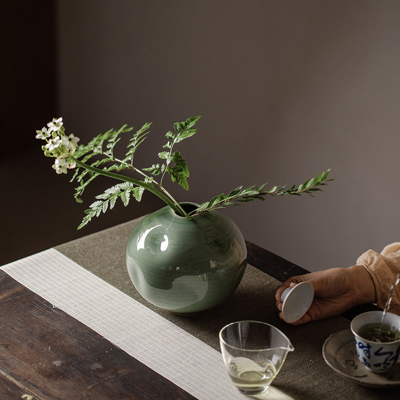 Decoración de la sala de estar del hogar, modelo de hotel, florero grande con dispositivo de flores