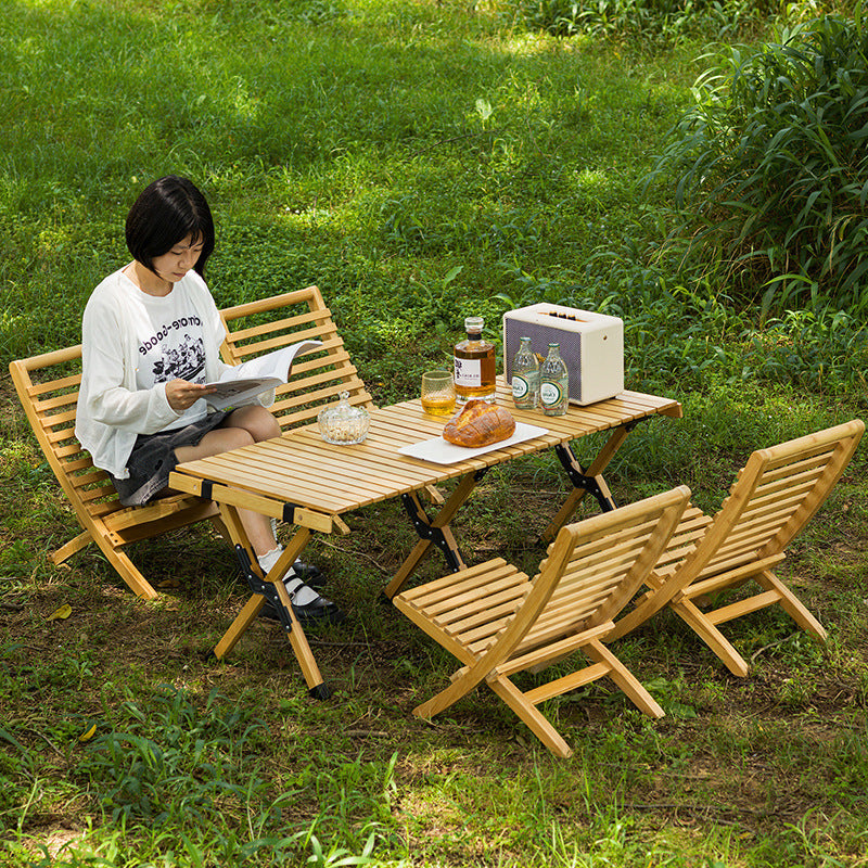 Ensemble table et chaises pliantes d'extérieur portables