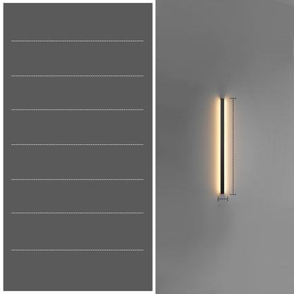 Simple Modern Minimalist Long Strip Living Room Grille Wall Lamp