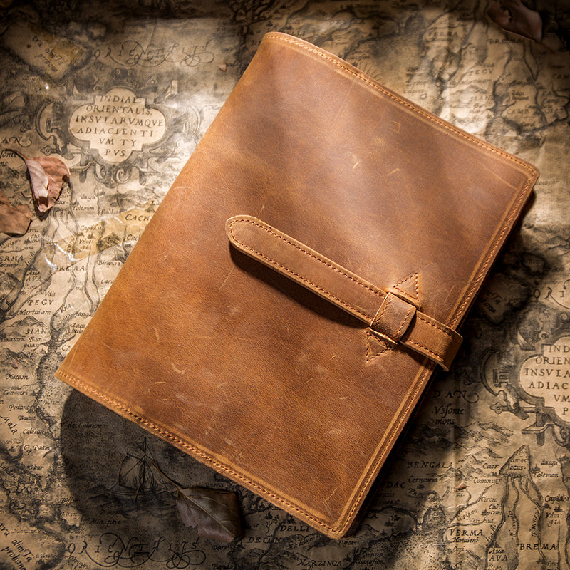 A6A5A7Leather Notebook Literary Diary