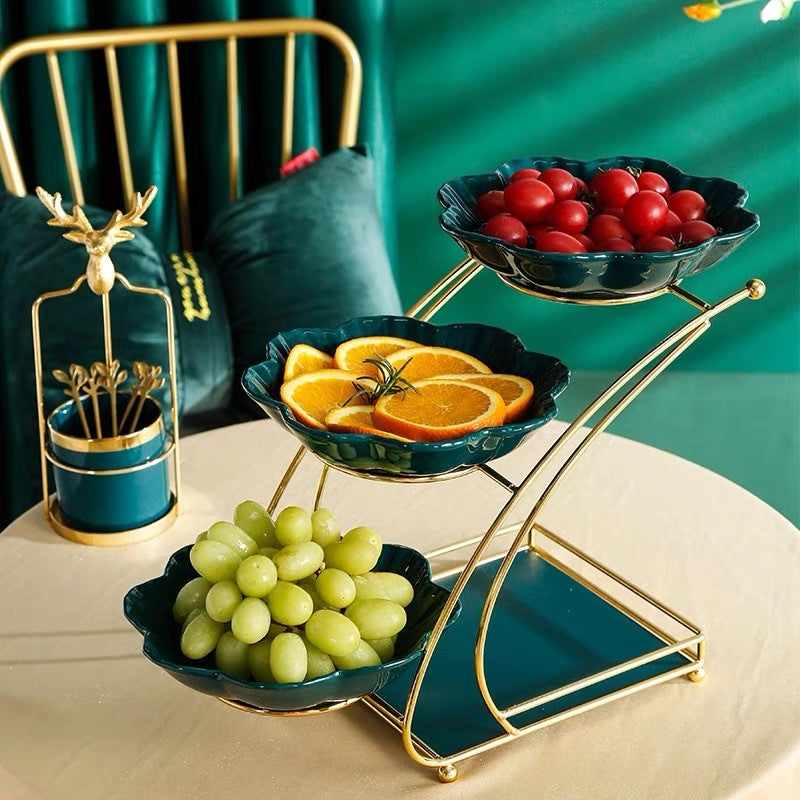 Multi-layer Fruit Tray Light Snacks Dried Fruit Tray Coffee Table