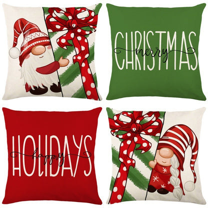 Home Christmas Decorative Printed Pillowcase