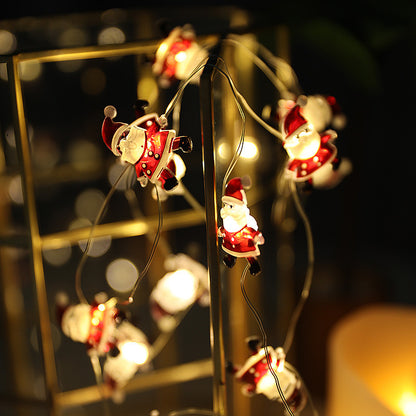 Guirlande lumineuse décorative de Noël avec pendentif en fil de cuivre