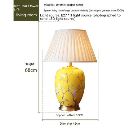 American Ceramic Table European Bedroom Bedside Lamp