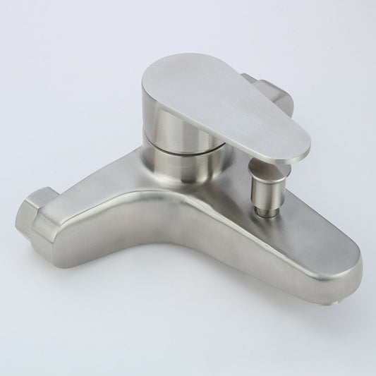 Stainless Steel Concealed Wall-mounted Hot And Cold Mixing Valve Bathtub Lifting Triple Faucet