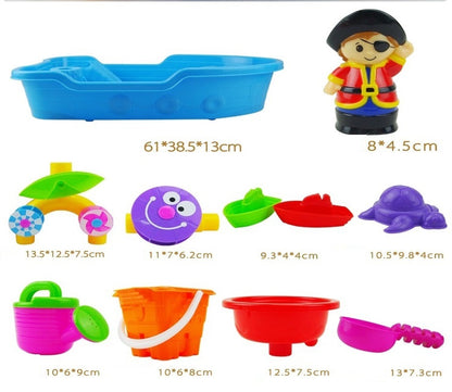 Traje de juguete de playa para niños, barco pirata, juego de arena, mesa de juegos de agua