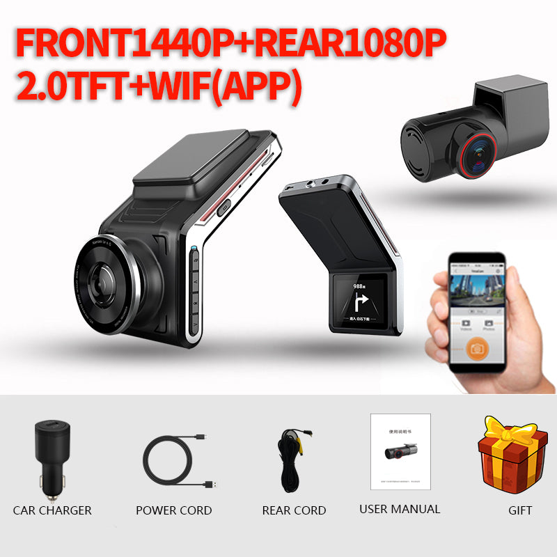 Caméra de voiture WiFi 2K Dash Cam