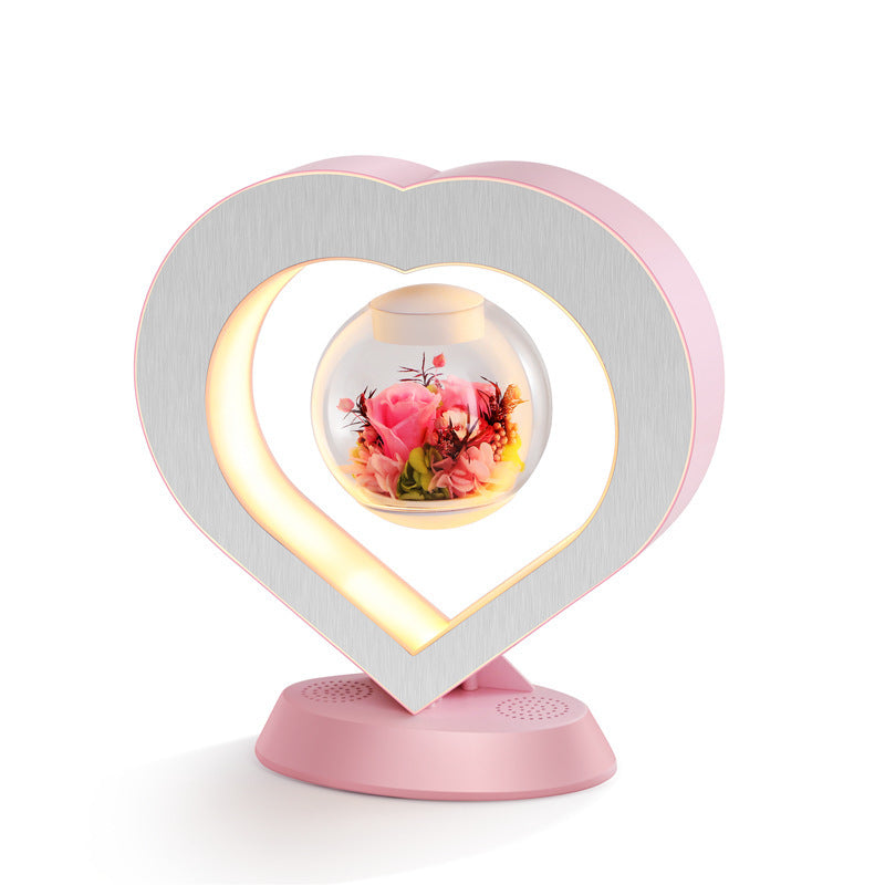 Lampe LED flottante en forme de cœur, cadeau de saint-valentin, veilleuse à lévitation magnétique, lampe créative de bureau, décoration de maison