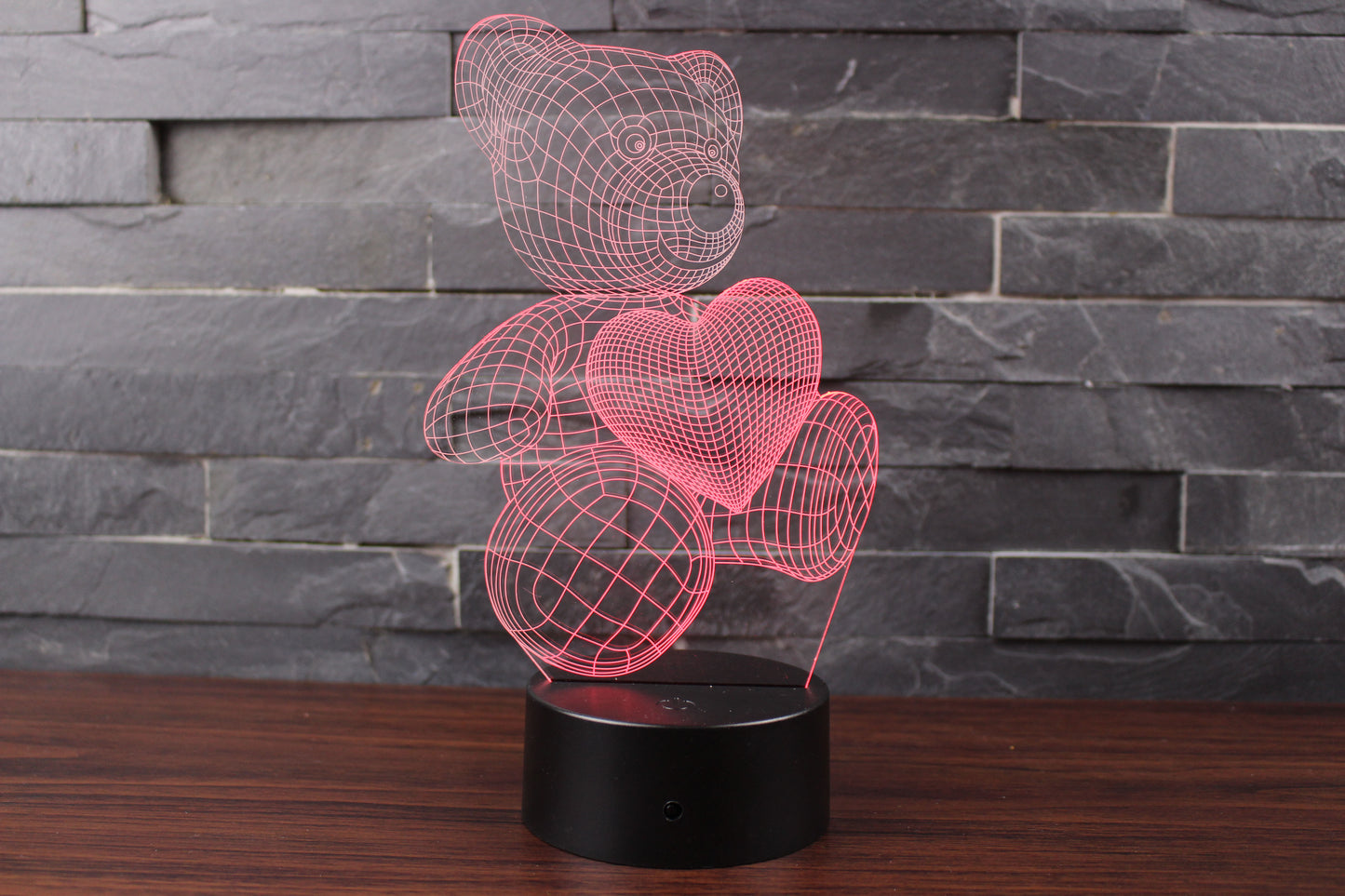 Dessin animé Love Bear Series 3D Light Creative Night Light