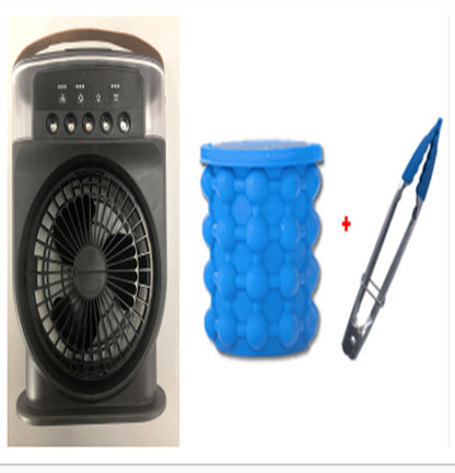 Ventilador de refrigeración de aire acondicionado USB portátil con 5 pulverizadores, luz de 7 colores, humidificadores enfriadores de aire con tanque de agua de 600ML