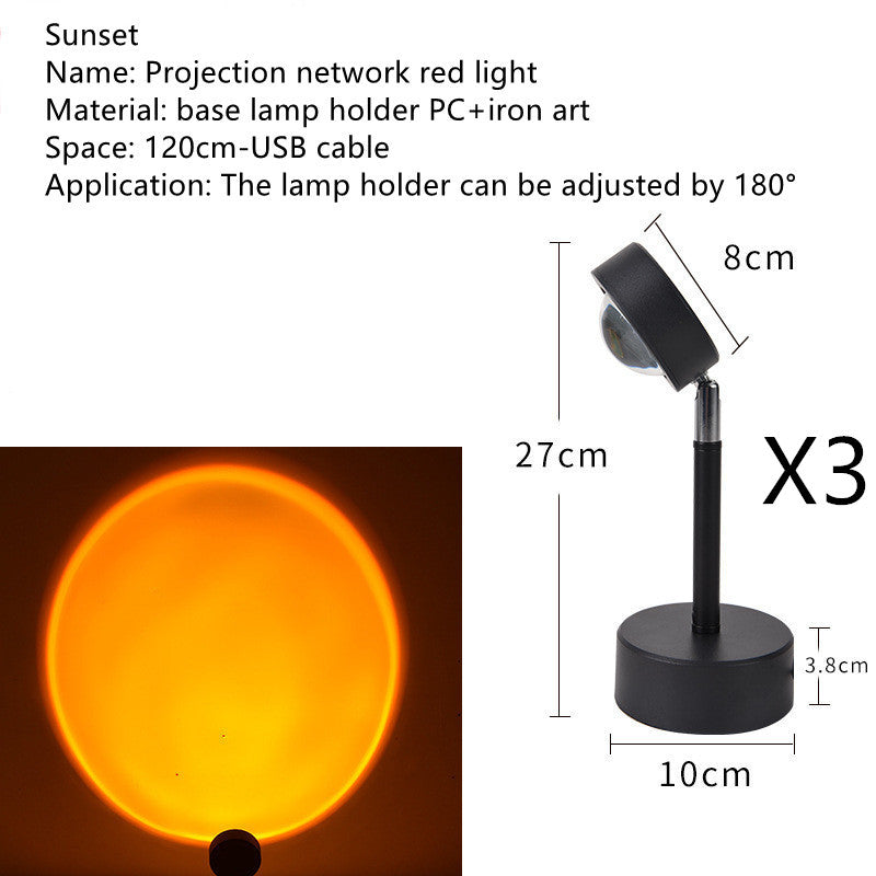 Le soleil ne se couche jamais, projection de lumière d'ambiance au coucher du soleil.