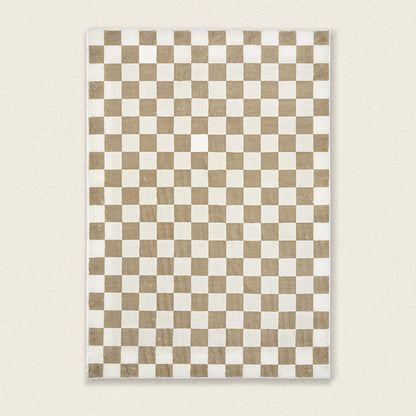 Retro Classic Checkerboard Vertigo Rug Living Room Bedroom