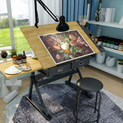 Premium Adjustable Drafting Drawing Table Desk Board