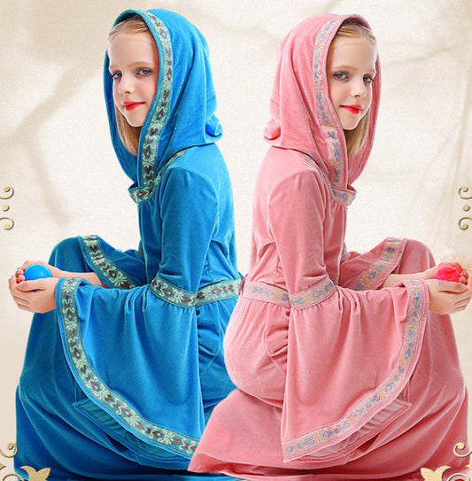 Robe de vampire bleue pour enfants Halloween