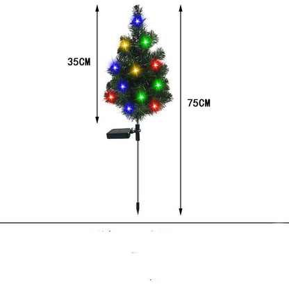 Solar Christmas Tree Lamp Garden Decoration Christmas Lights Christmas Garden Countryard Decorations