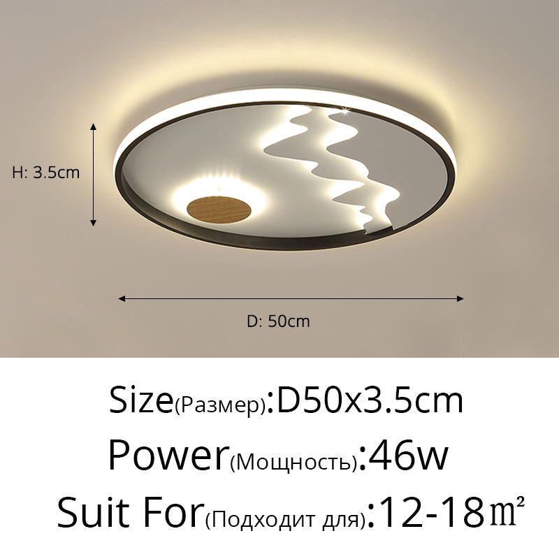 Lampe dôme dans une chambre ronde