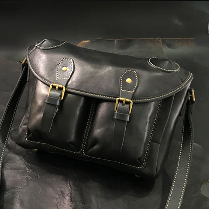 Men's Fashion Cowhide Retro Shoulder Bag